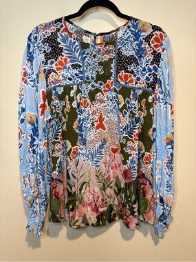 Bl^nk London X Anthropologie Miranda Peasant Blouse 1X